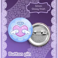 Angelic heart - Button Pin
