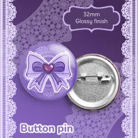 Graceful bow - Button Pin