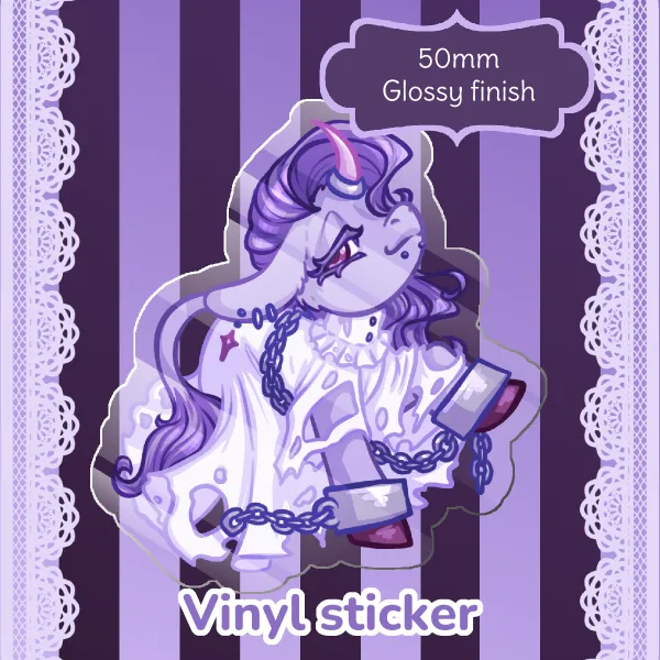 Chained Ghost - OC Clear Vinyl Sticker