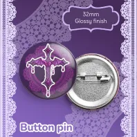 Corrupt Cross - Button Pin