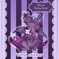 Chaos Vampire - OC Clear Vinyl Sticker