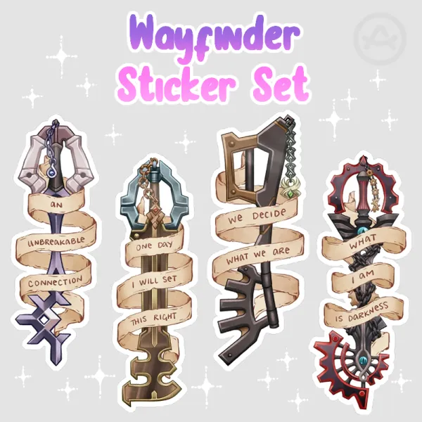 KH - Wayfinder Keyblade Sticker Set