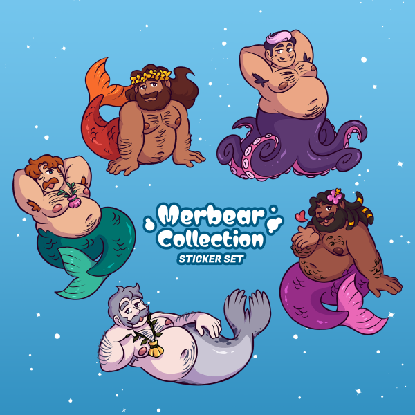 Merbear Collection - Vynil Sticker Set