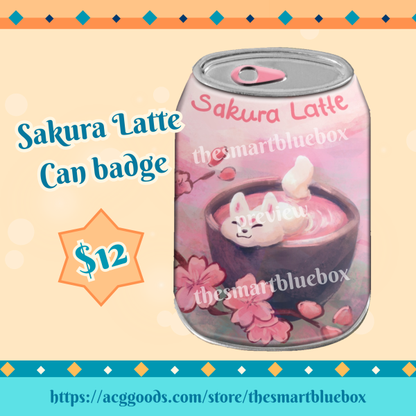 Sakura Latte Can Badge