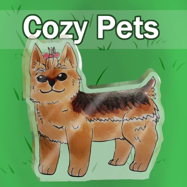 Yorkie Thick Acrylic Statue