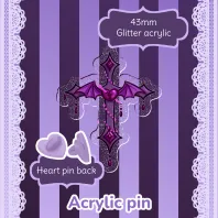 Corrupt Cross - Acrylic Pin