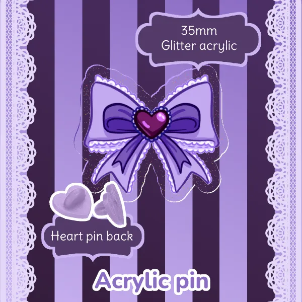 Graceful bow - Acrylic Pin