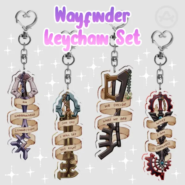 KH - Wayfinder Keyblade Keychain Set