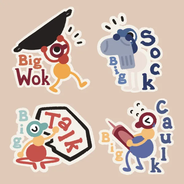 Big Walk Puns Sticker Sheet
