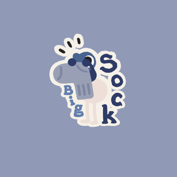 Big Walk Pun Sticker - Big Sock