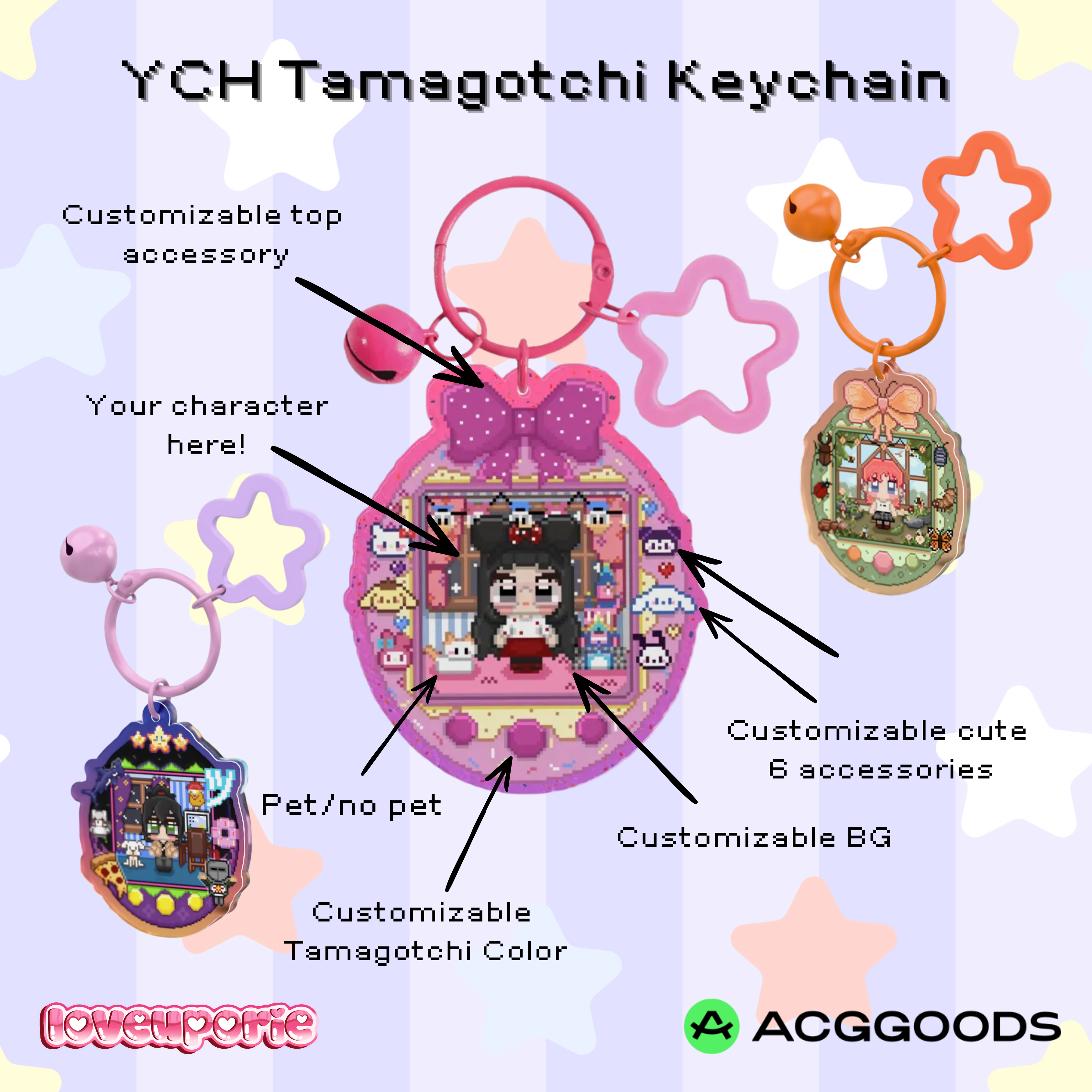 YCH Tamagotchi Keychain