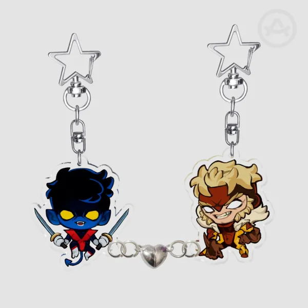 Kurt and Sabretooth | Acrylic Magnet Keychains
