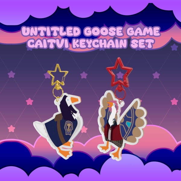 Untitle Goose Game Caitvi Keychain Set