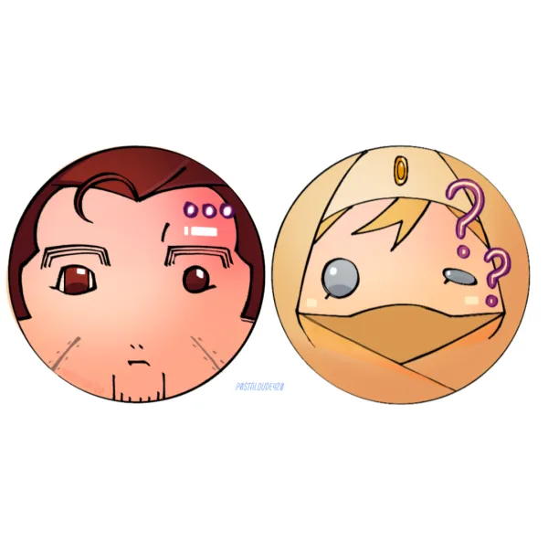 Ogata x Vasily (Holographic Badge pins)