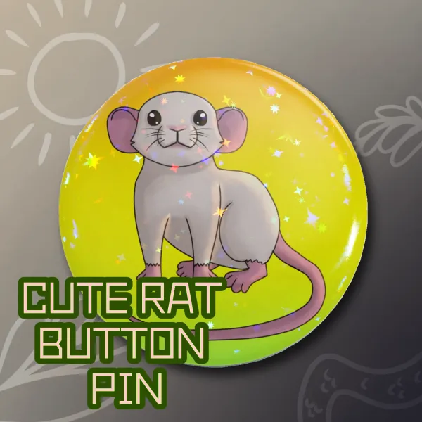 Cute Rat Button Pins