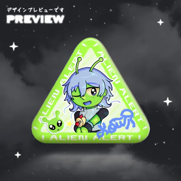 Koukoii Alien pin holográfico triangular