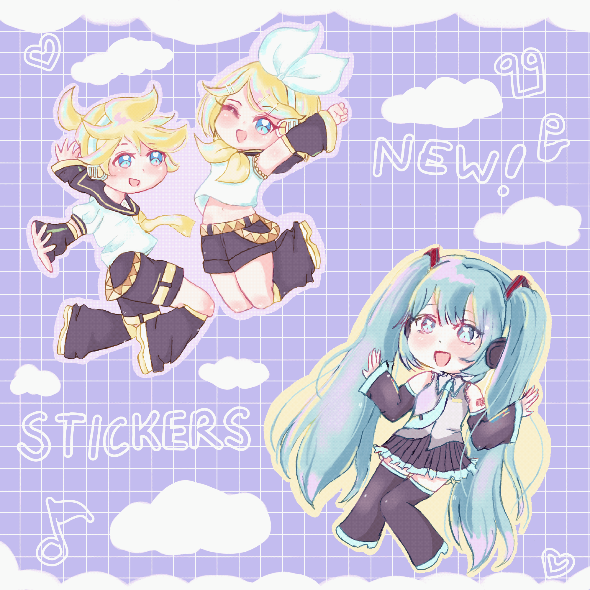 ♡︎ Vocaloid Holographic Sticker Set ♡︎