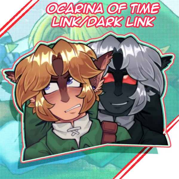 Link and Dark Link Keychain