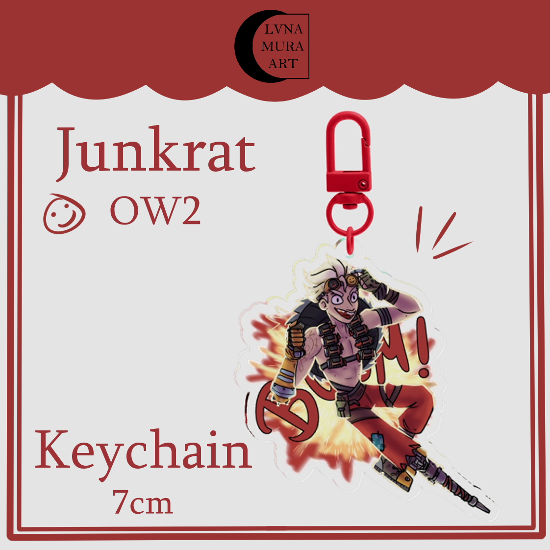 Junkrat OW2 Acrylic Keychain