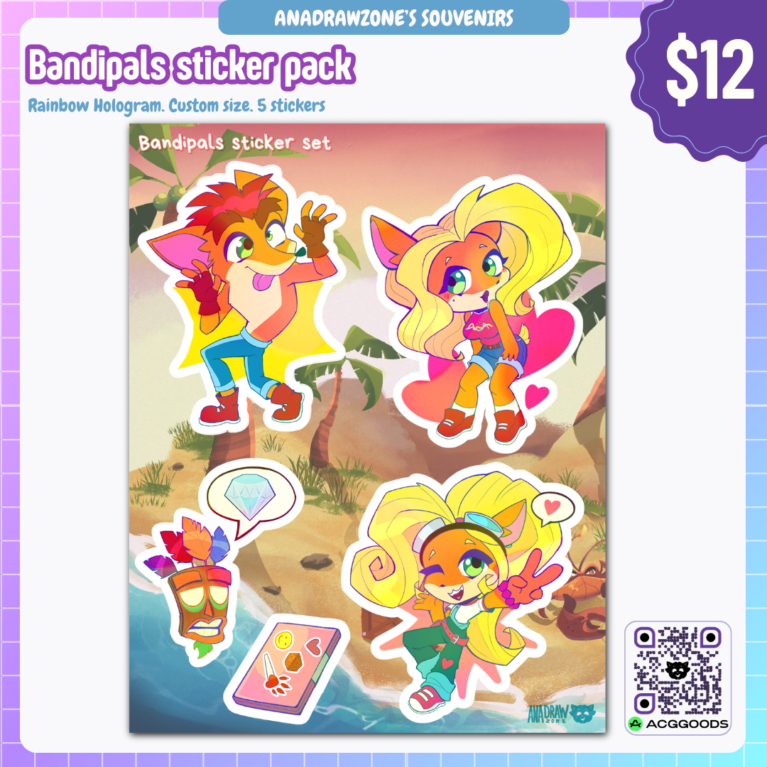 Bandipals Sticker set |  Coated Paper Stickers Sheet