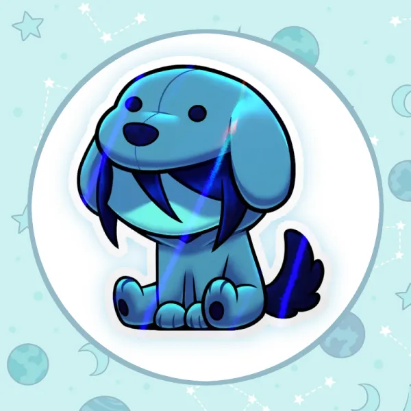 Dog Kris Holographic Sticker