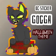 Happy Halloween Black Cat Stickers