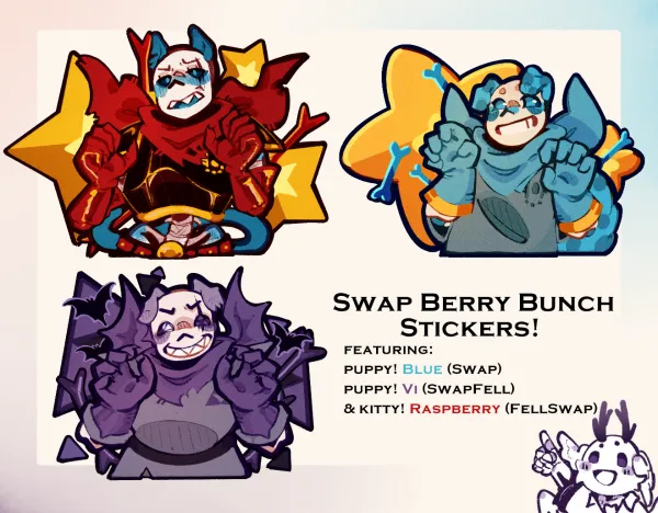 Cats and Dogs Berry Bunch Stickers - UTMV