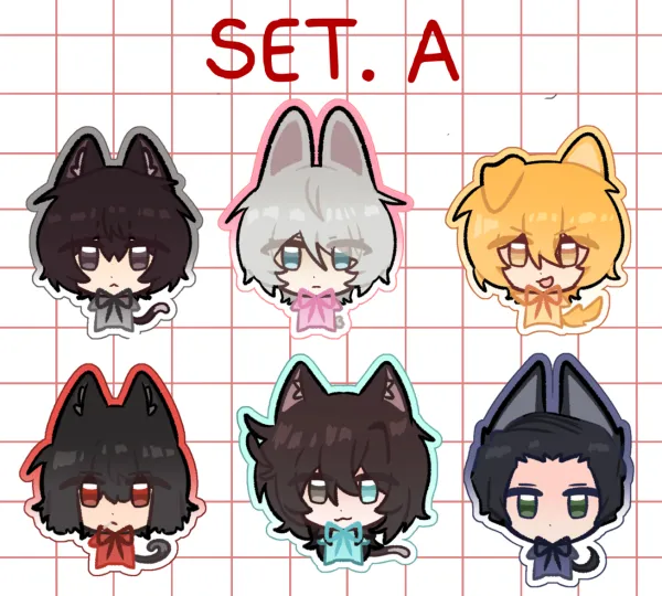 Mini Animal sinners Sticker set - A