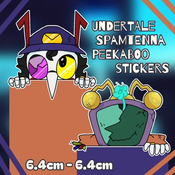 Undertale Spamtenna- Deltarune Peekaboo Stickers