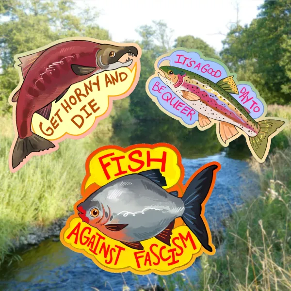 Motivational Fish Sticker Set