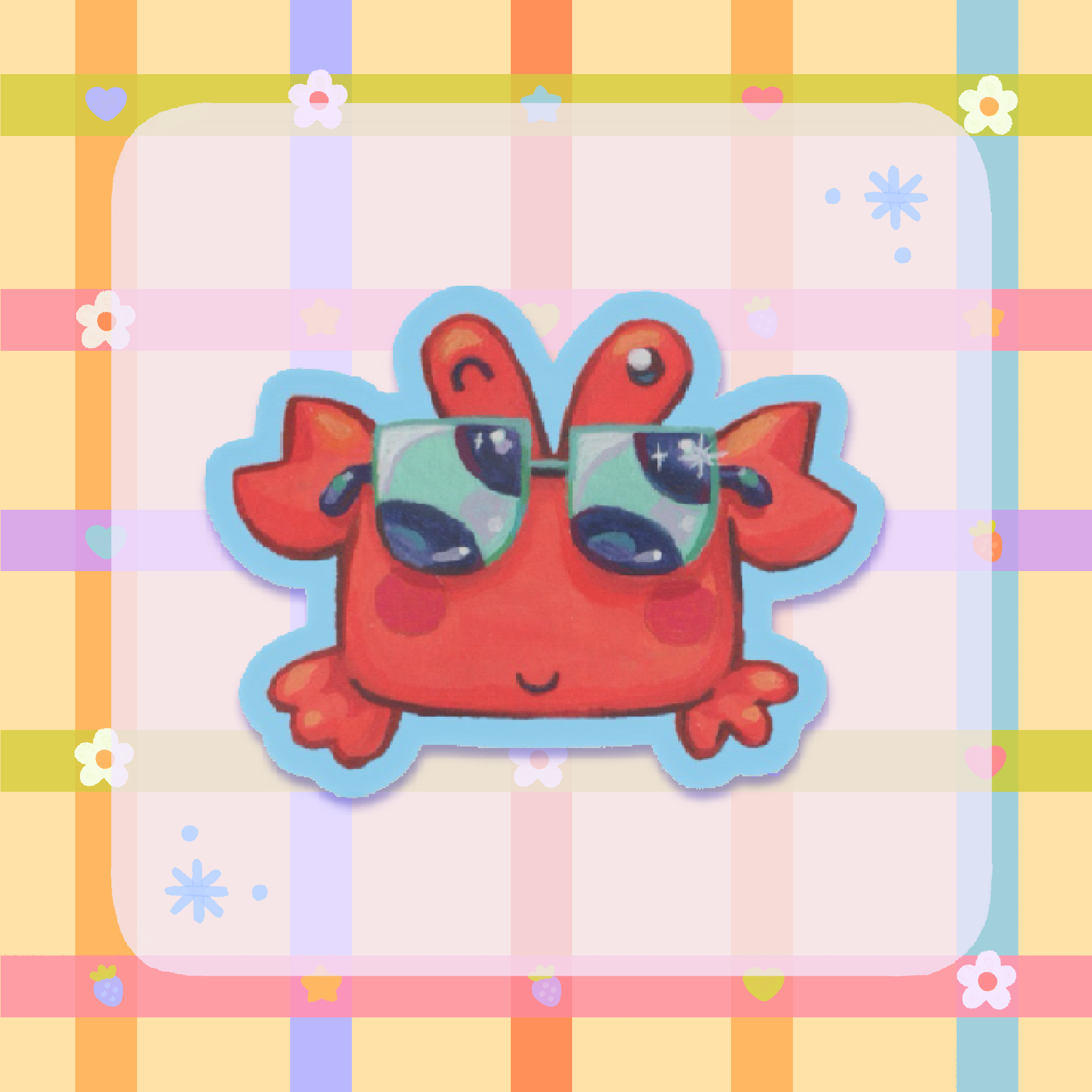 Skycrab Gouache Sticker