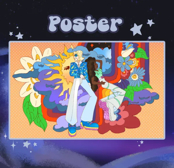 Art Nouveau Christopher and Tsebo Poster