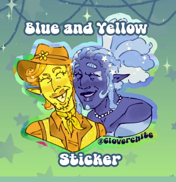 Blue & Yellow Sticker
