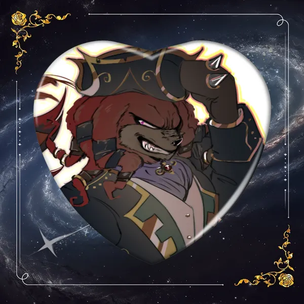Knuckles the Echidna Heart Shape Holographic Badges