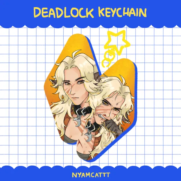 Silver Deadlock Keychain