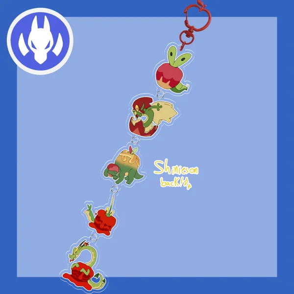 COLLAB [PKMN] Applin Evolutions Connection Acrylic Keychain