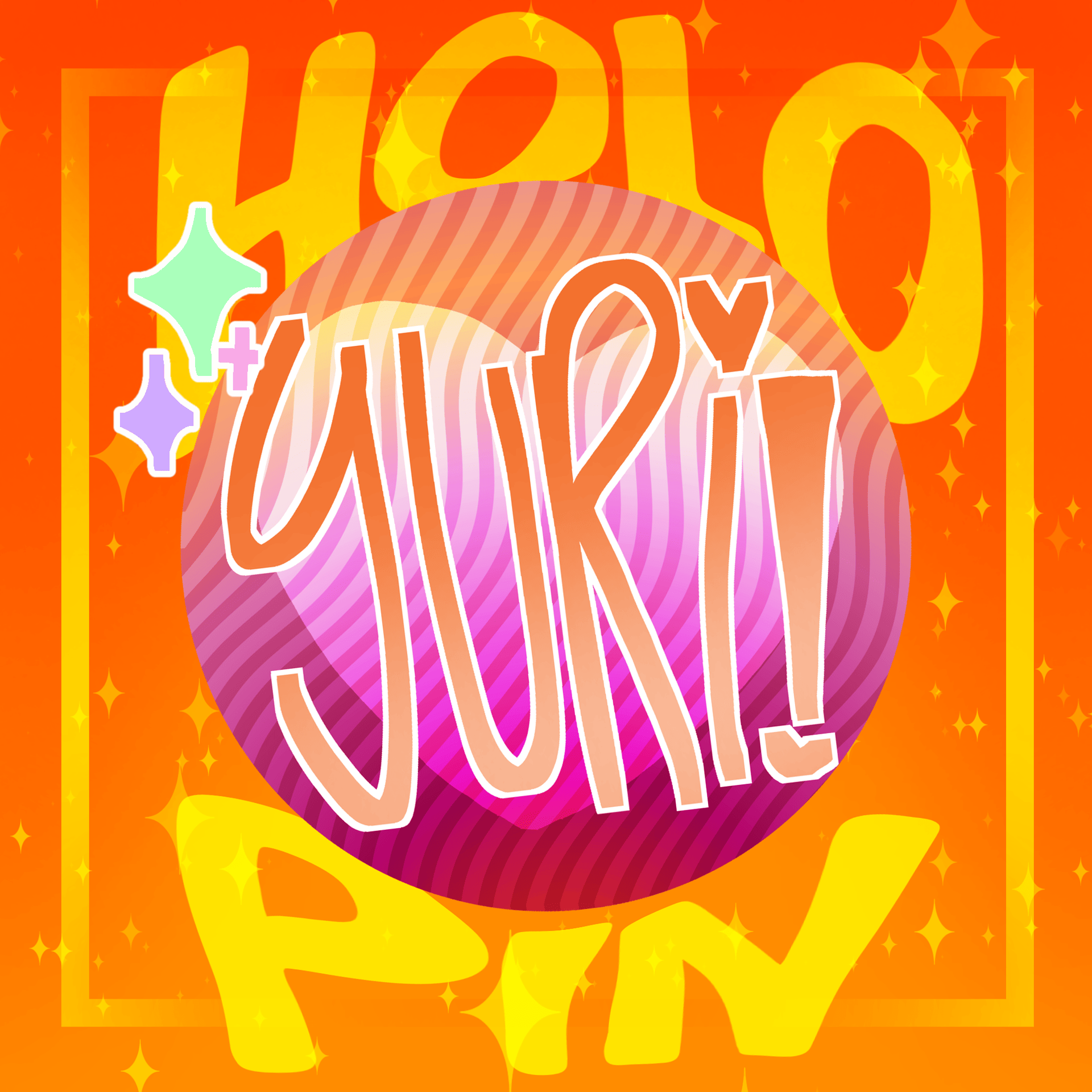 Yuri Holographic Button Pin - Badge