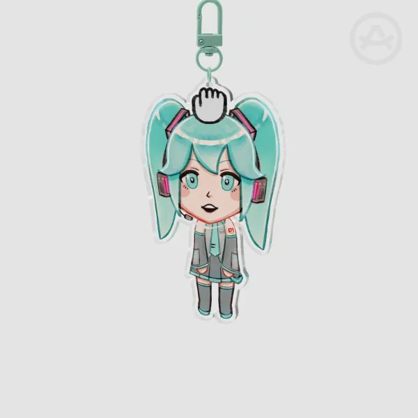 Tomodachi Mii Swing Keychain - Hatsune Miku (Miiku)