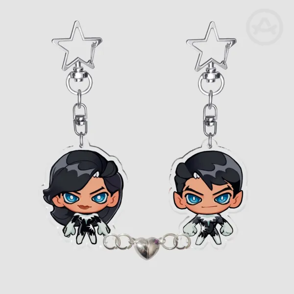 Aurora and Northstar | Acrylic Magnet Keychains