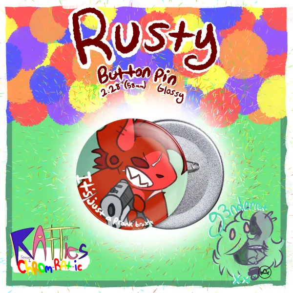 Rusty Button Pin | Ratties S1
