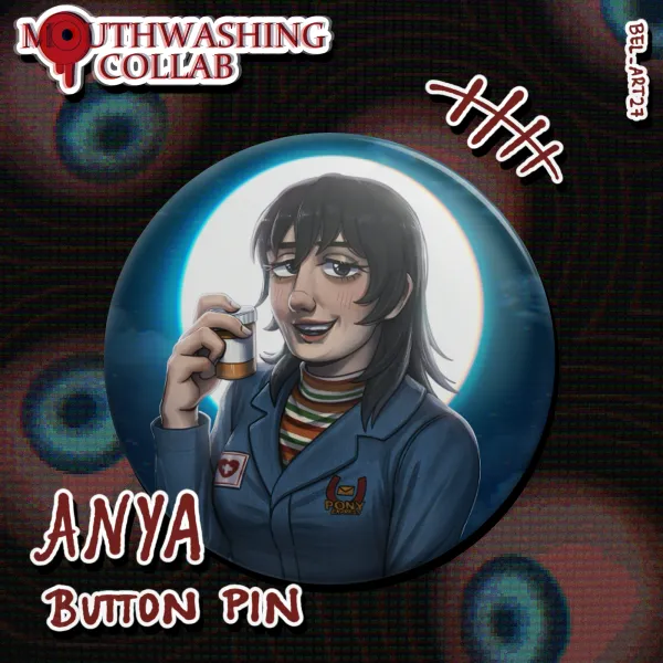 Anya Round Badges (Button Pins) [Mouthwashing Collab]
