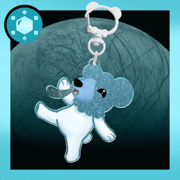Cubchoo Glitter Keychain