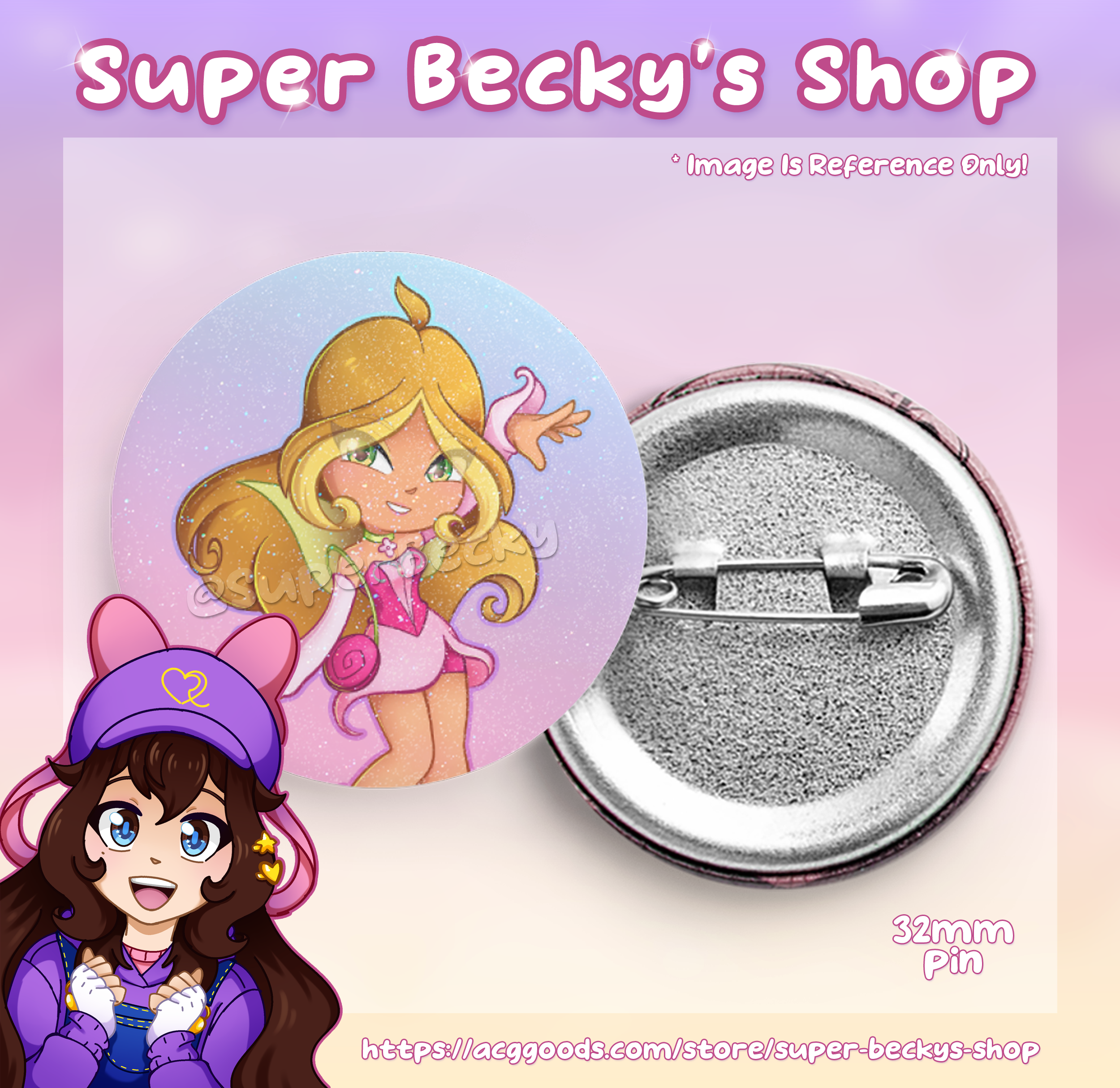 Winx Club Flora Sparkly Charmix Pin