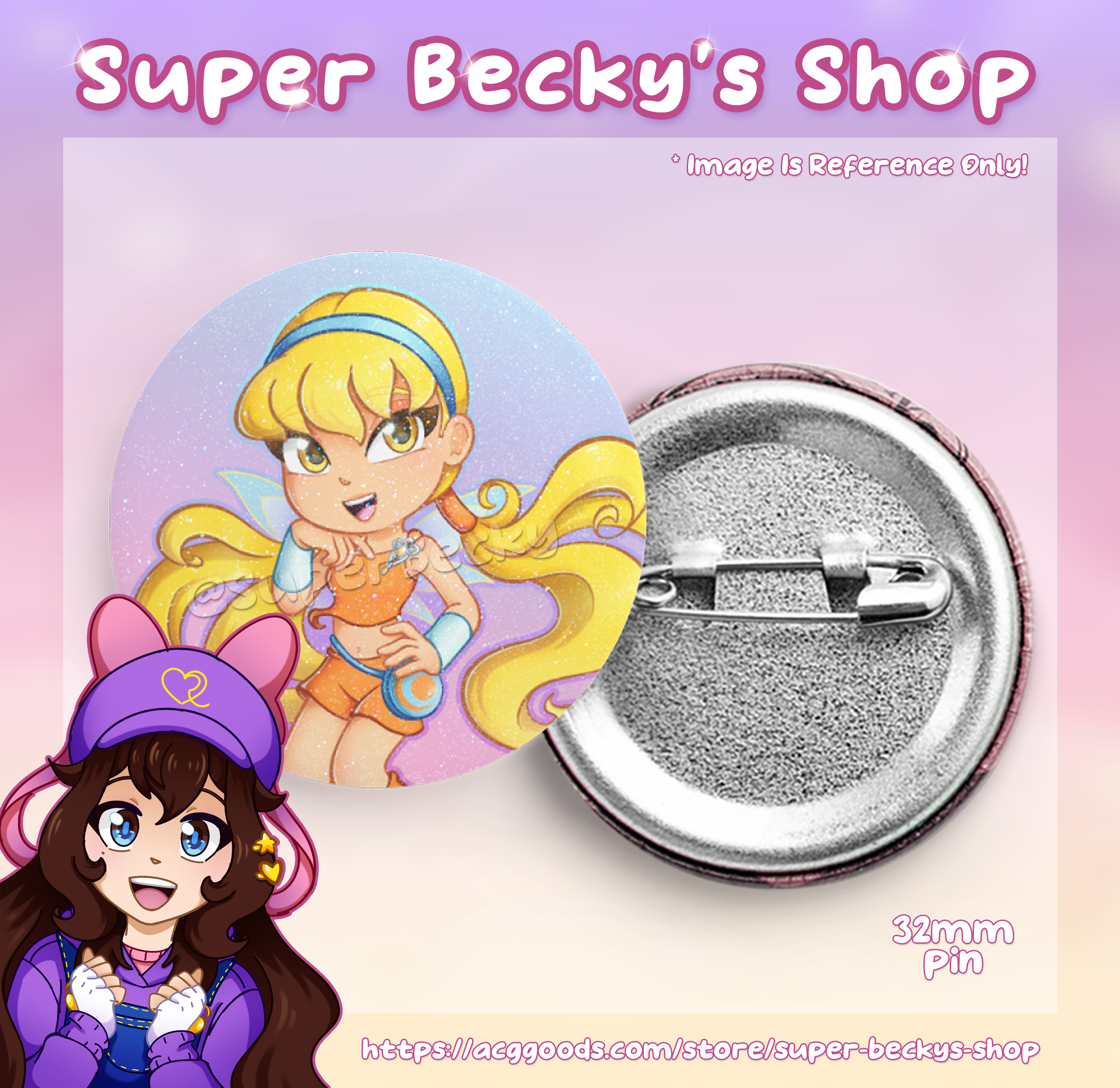 Winx Club Stella Sparkly Charmix Pin
