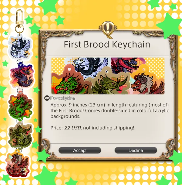 [FFXIV] First Brood Connection Keychain