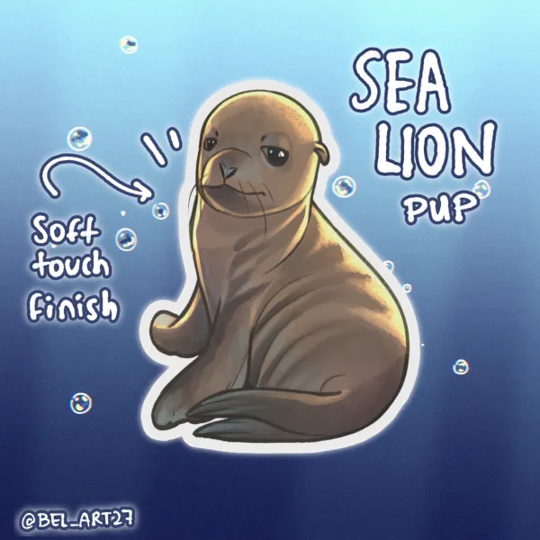 Sea Lion pup Die Cut Stickers