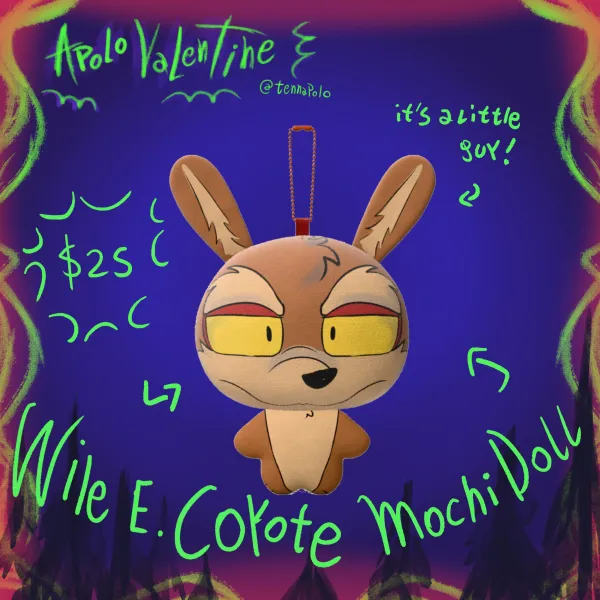 Wile E. Coyote Looney Tunes Mochi Plush Doll