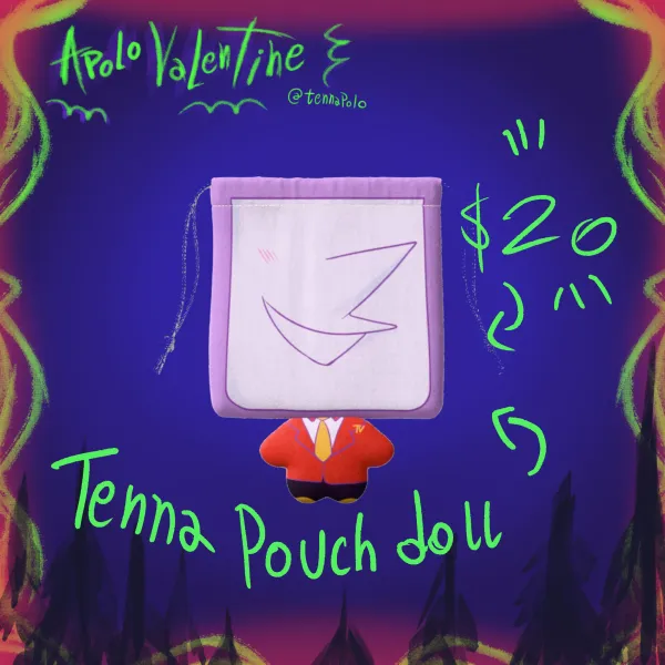 Tenna Deltarune Plush Drawstring Pouch Doll