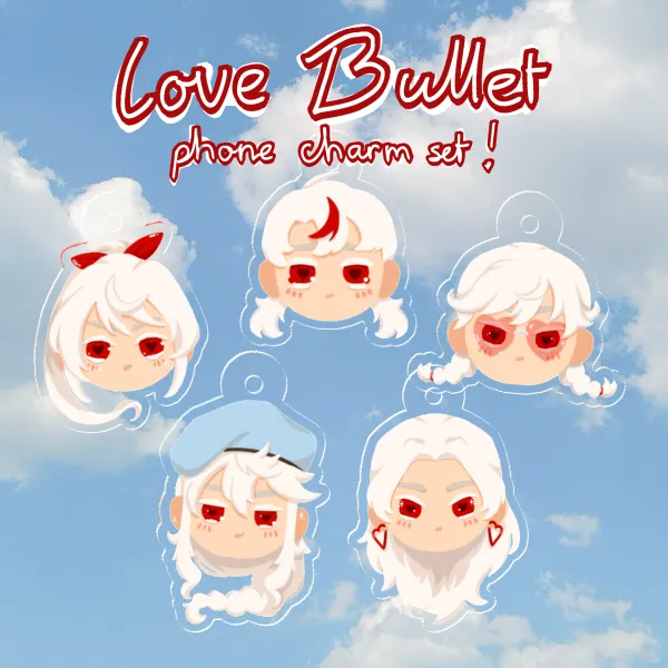 Love Bullet Cupids phone charm set