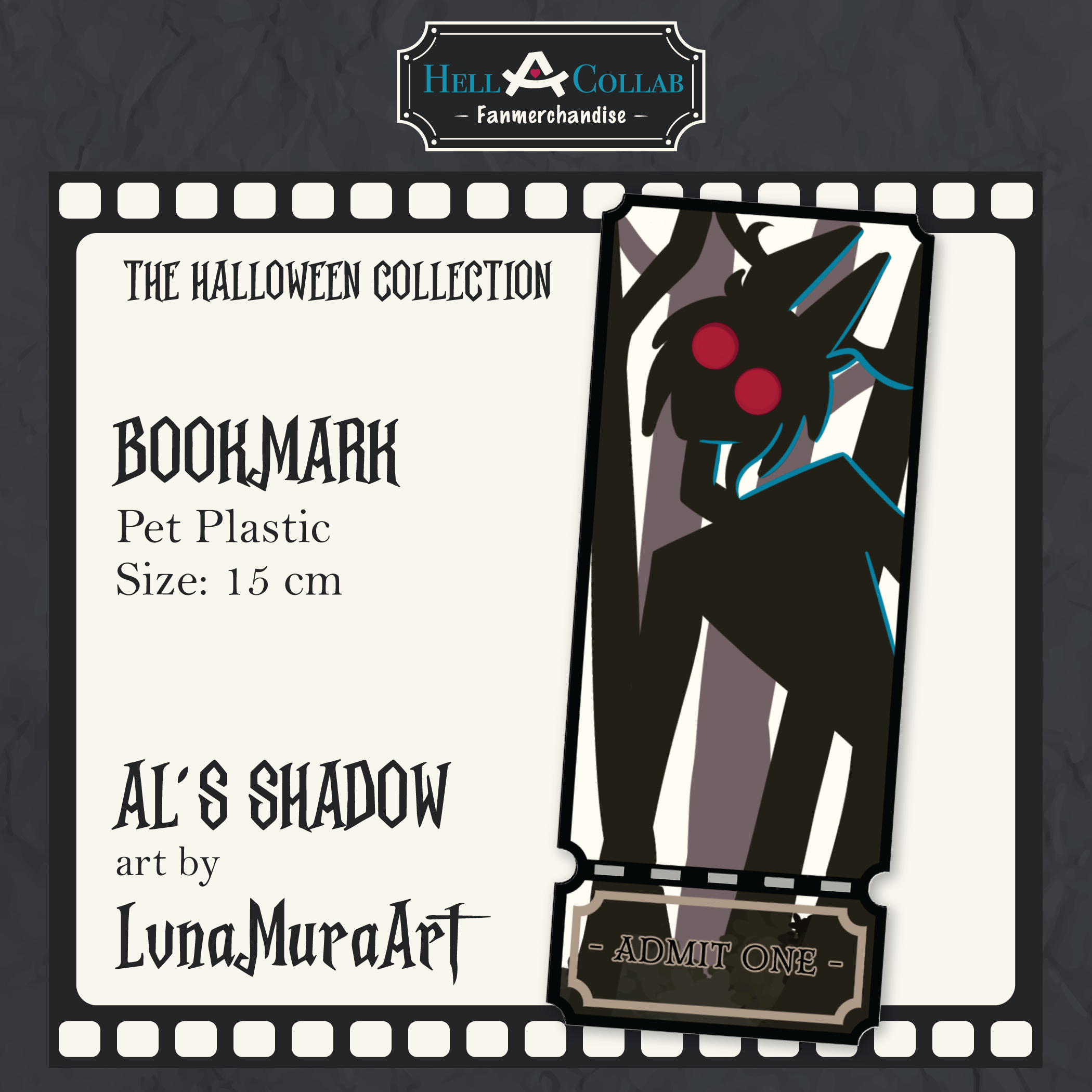 Alastor's Shadow- Bookmark - Hellacollab Halloween Collection